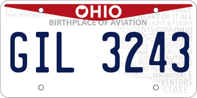 OH license plate GIL3243