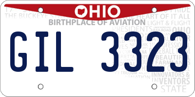OH license plate GIL3323