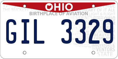 OH license plate GIL3329