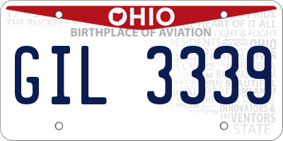 OH license plate GIL3339
