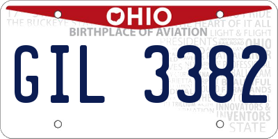 OH license plate GIL3382