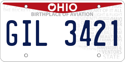 OH license plate GIL3421