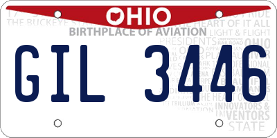 OH license plate GIL3446