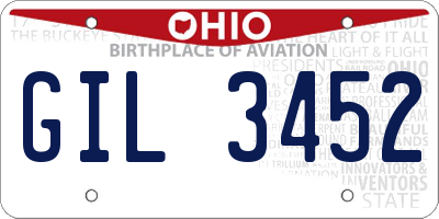 OH license plate GIL3452