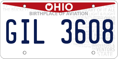 OH license plate GIL3608