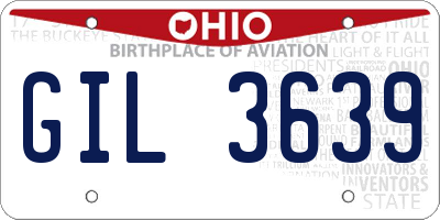 OH license plate GIL3639