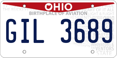 OH license plate GIL3689