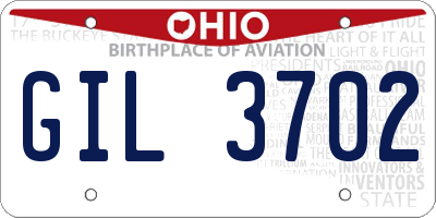 OH license plate GIL3702
