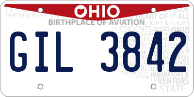 OH license plate GIL3842