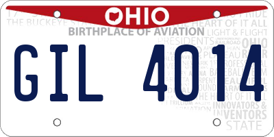 OH license plate GIL4014