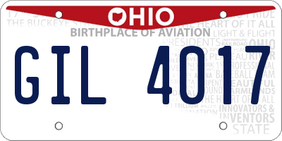 OH license plate GIL4017