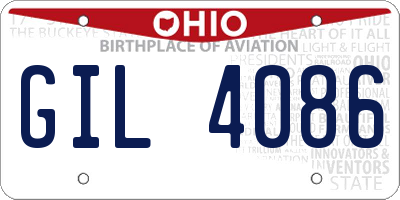 OH license plate GIL4086
