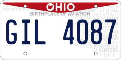 OH license plate GIL4087