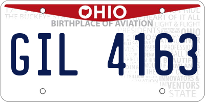 OH license plate GIL4163