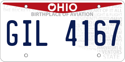 OH license plate GIL4167