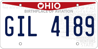 OH license plate GIL4189