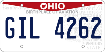 OH license plate GIL4262