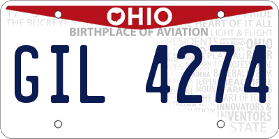 OH license plate GIL4274