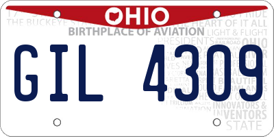 OH license plate GIL4309