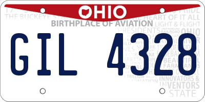 OH license plate GIL4328