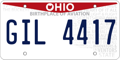 OH license plate GIL4417