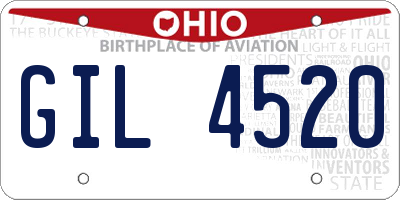 OH license plate GIL4520