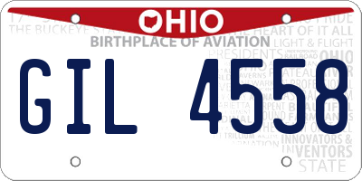 OH license plate GIL4558