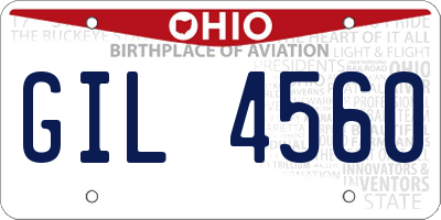 OH license plate GIL4560