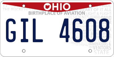 OH license plate GIL4608