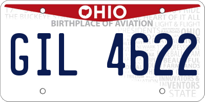 OH license plate GIL4622
