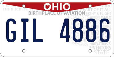 OH license plate GIL4886