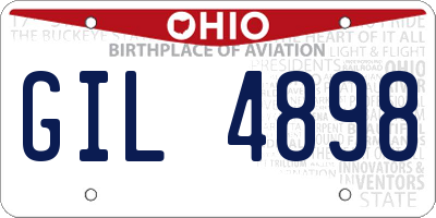 OH license plate GIL4898