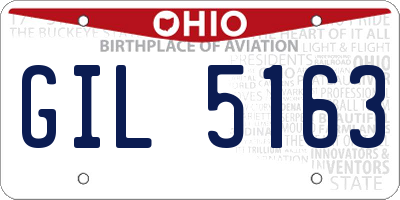 OH license plate GIL5163
