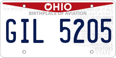 OH license plate GIL5205
