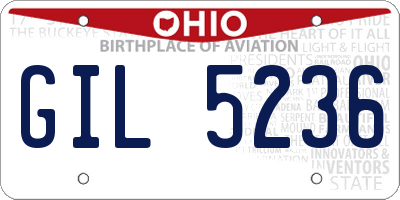 OH license plate GIL5236