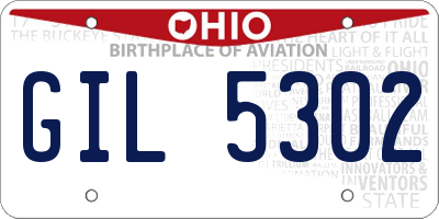 OH license plate GIL5302