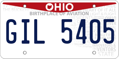 OH license plate GIL5405