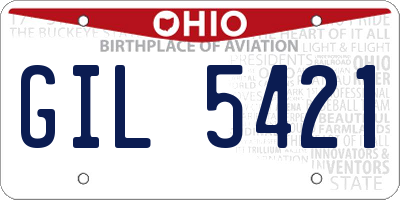 OH license plate GIL5421