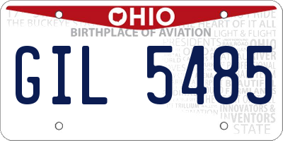 OH license plate GIL5485