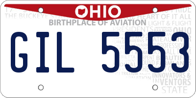OH license plate GIL5553