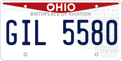 OH license plate GIL5580