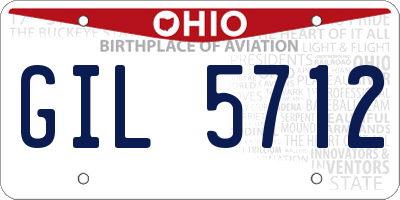 OH license plate GIL5712