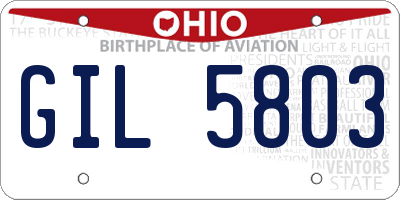 OH license plate GIL5803