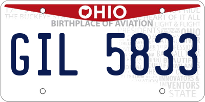 OH license plate GIL5833