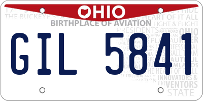 OH license plate GIL5841
