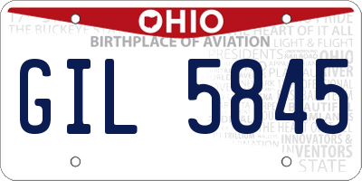 OH license plate GIL5845