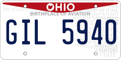 OH license plate GIL5940