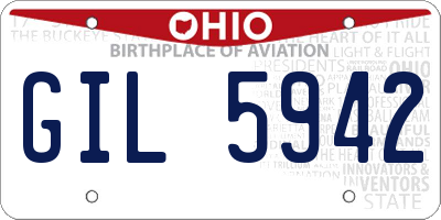 OH license plate GIL5942
