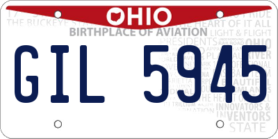 OH license plate GIL5945