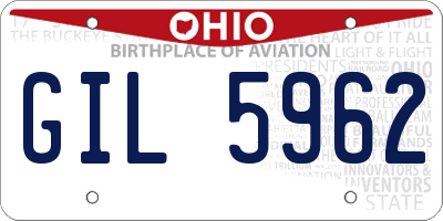 OH license plate GIL5962